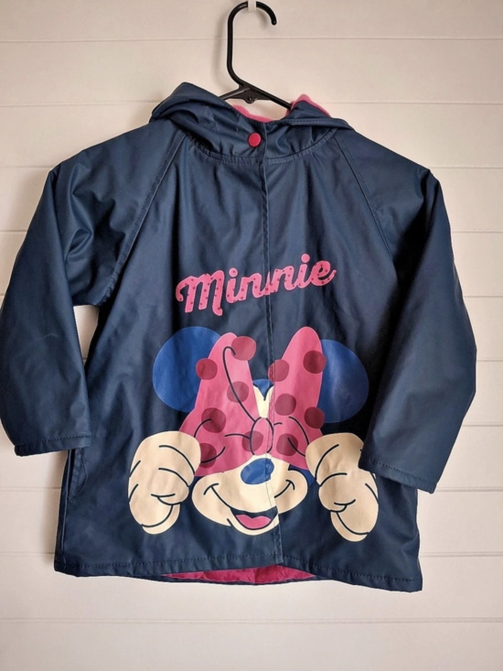 Western Chief Minnie Dotty Raincoat Blue & Pink Girls 4T